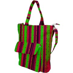 Warped Stripy Dots Shoulder Tote Bag by essentialimage365