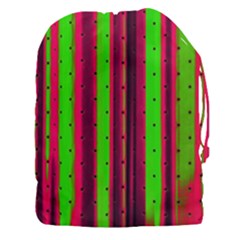 Warped Stripy Dots Drawstring Pouch (3xl) by essentialimage365