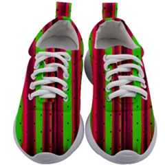 Warped Stripy Dots Kids Athletic Shoes by essentialimage365