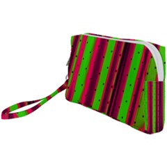 Warped Stripy Dots Wristlet Pouch Bag (small) by essentialimage365