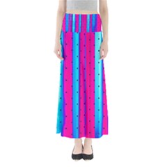 Warped Stripy Dots Full Length Maxi Skirt by essentialimage365