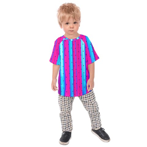 Warped Stripy Dots Kids  Raglan Tee by essentialimage365