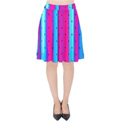 Warped Stripy Dots Velvet High Waist Skirt by essentialimage365