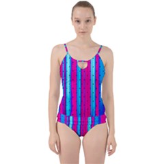 Warped Stripy Dots Cut Out Top Tankini Set by essentialimage365