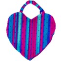 Warped Stripy Dots Giant Heart Shaped Tote View1