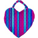 Warped Stripy Dots Giant Heart Shaped Tote View2