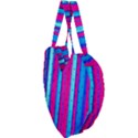 Warped Stripy Dots Giant Heart Shaped Tote View3