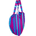 Warped Stripy Dots Giant Heart Shaped Tote View4