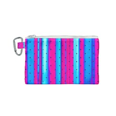 Warped Stripy Dots Canvas Cosmetic Bag (small) by essentialimage365