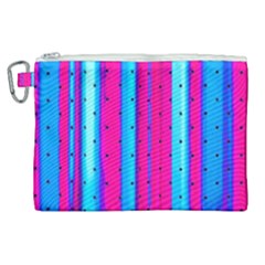 Warped Stripy Dots Canvas Cosmetic Bag (xl) by essentialimage365