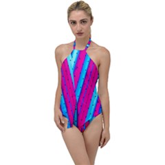 Warped Stripy Dots Go With The Flow One Piece Swimsuit by essentialimage365