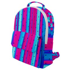 Warped Stripy Dots Flap Pocket Backpack (small) by essentialimage365