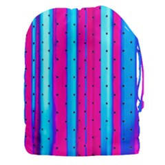 Warped Stripy Dots Drawstring Pouch (3xl) by essentialimage365