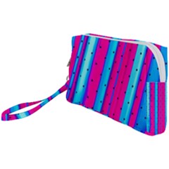 Warped Stripy Dots Wristlet Pouch Bag (small) by essentialimage365