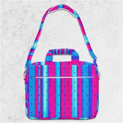 Warped Stripy Dots Macbook Pro Shoulder Laptop Bag  by essentialimage365