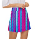 Warped Stripy Dots Mini Front Wrap Skirt View3