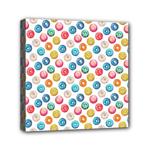 Multicolored Sweet Donuts Mini Canvas 6  X 6  (stretched) by SychEva