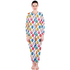 Multicolored Sweet Donuts Onepiece Jumpsuit (ladies)  by SychEva