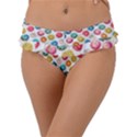 Multicolored Sweet Donuts Frill Bikini Bottom View1