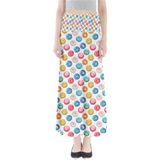 Multicolored Sweet Donuts Full Length Maxi Skirt by SychEva