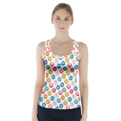 Multicolored Sweet Donuts Racer Back Sports Top by SychEva