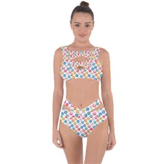 Multicolored Sweet Donuts Bandaged Up Bikini Set  by SychEva