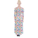 Multicolored Sweet Donuts Quarter Sleeve Wrap Maxi Dress View2