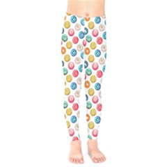 Multicolored Sweet Donuts Kids  Leggings by SychEva