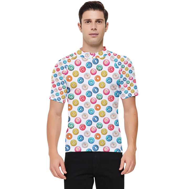 Multicolored Sweet Donuts Men s Short Sleeve Rash Guard