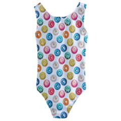 Multicolored Sweet Donuts Kids  Cut-out Back One Piece Swimsuit by SychEva