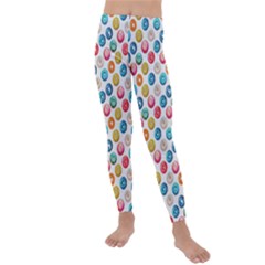 Multicolored Sweet Donuts Kids  Lightweight Velour Leggings by SychEva