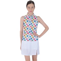 Multicolored Sweet Donuts Women s Sleeveless Polo Tee by SychEva