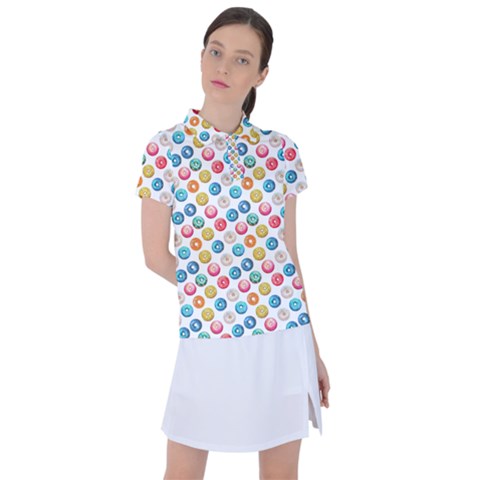 Multicolored Sweet Donuts Women s Polo Tee by SychEva