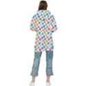 Multicolored Sweet Donuts Women s Long Oversized Pullover Hoodie View2