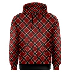 Dark Red Tartan, Retro Buffalo Plaid, Tiled Pattern Men s Core Hoodie