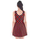 Dark red tartan, retro buffalo plaid, tiled pattern Scoop Neck Skater Dress View2