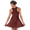 Dark red tartan, retro buffalo plaid, tiled pattern Cotton Racerback Dress View2