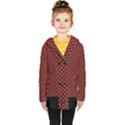 Dark red tartan, retro buffalo plaid, tiled pattern Kids  Double Breasted Button Coat View1