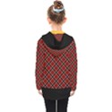 Dark red tartan, retro buffalo plaid, tiled pattern Kids  Double Breasted Button Coat View2