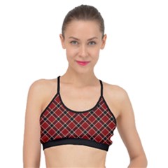 Dark Red Tartan, Retro Buffalo Plaid, Tiled Pattern Basic Training Sports Bra by Casemiro