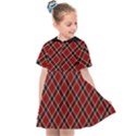 Dark red tartan, retro buffalo plaid, tiled pattern Kids  Sailor Dress View1