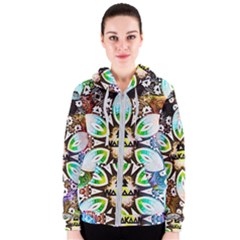 375 Chroma Digital Art Custom Women s Zipper Hoodie by Drippycreamart