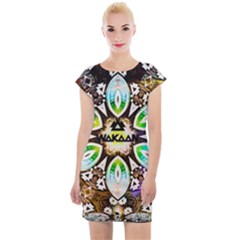 375 Chroma Digital Art Custom Cap Sleeve Bodycon Dress by Drippycreamart