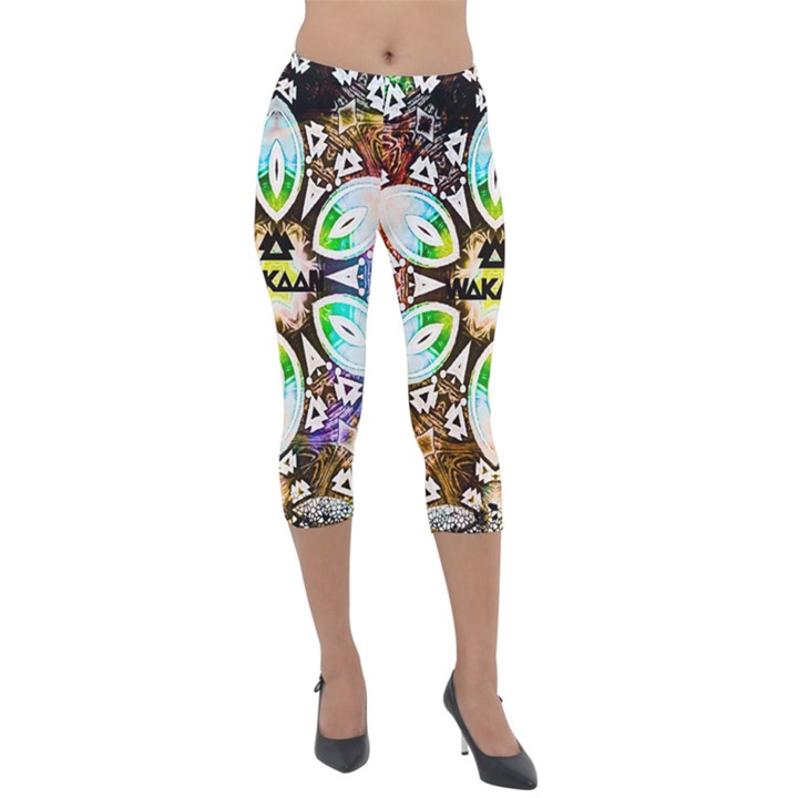 375 Chroma Digital Art Custom Lightweight Velour Capri Leggings 