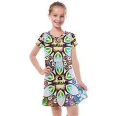 375 Chroma Digital Art Custom Kids  Cross Web Dress