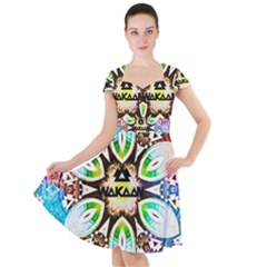 375 Chroma Digital Art Custom Cap Sleeve Midi Dress by Drippycreamart