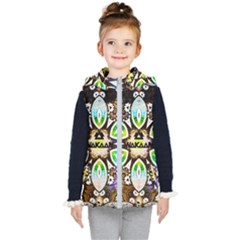 375 Chroma Digital Art Custom Kids  Hooded Puffer Vest by Drippycreamart