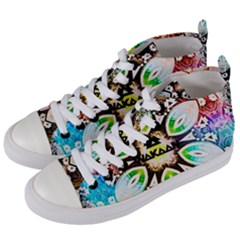 375 Chroma Digital Art Custom Women s Mid-top Canvas Sneakers