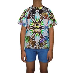 375 Chroma Digital Art Custom Kids  Short Sleeve Swimwear by Drippycreamart