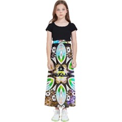 375 Chroma Digital Art Custom Kids  Flared Maxi Skirt by Drippycreamart